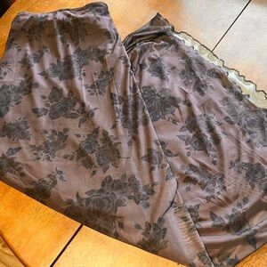 Thorn & Fable Floral Grunge Maxi Skirt Satin Lined With Tags Size XL Hot Topic